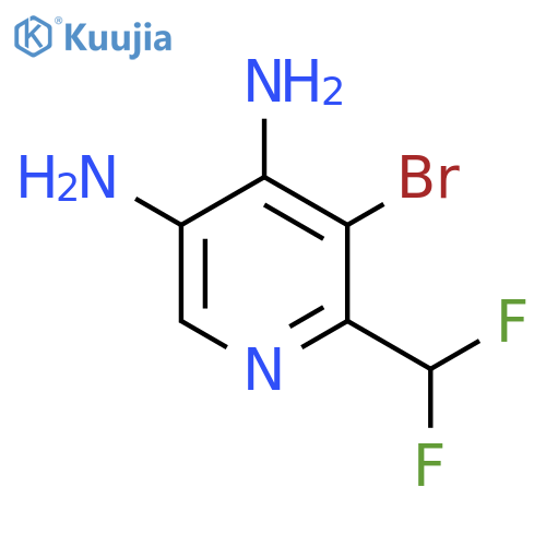 3-Bromo-4,5-diamino-2-(difluoromethyl)pyridine structure