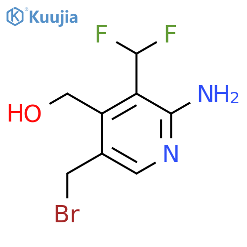 2-Amino-5-(bromomethyl)-3-(difluoromethyl)pyridine-4-methanol structure
