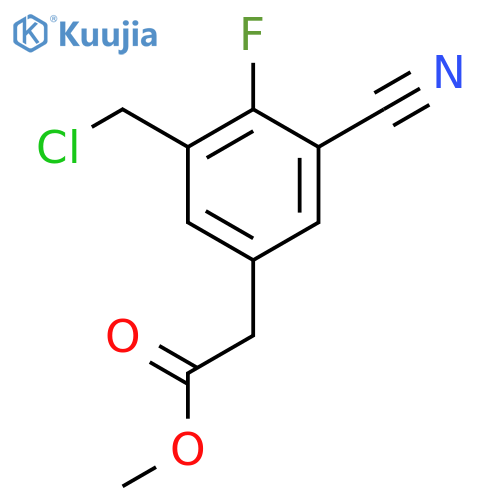 Methyl 3-chloromethyl-5-cyano-4-fluorophenylacetate structure