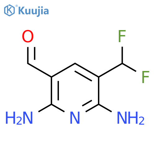 2,6-Diamino-3-(difluoromethyl)pyridine-5-carboxaldehyde structure