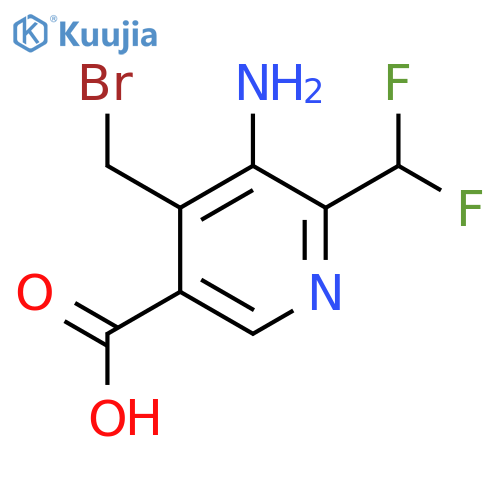 3-Amino-4-(bromomethyl)-2-(difluoromethyl)pyridine-5-carboxylic acid structure