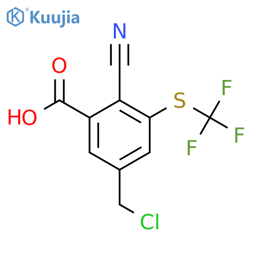 5-Chloromethyl-2-cyano-3-(trifluoromethylthio)benzoic acid structure