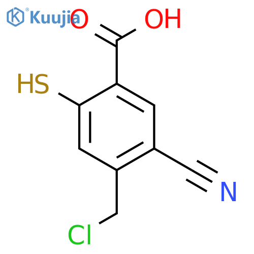 4-Chloromethyl-5-cyano-2-mercaptobenzoic acid structure
