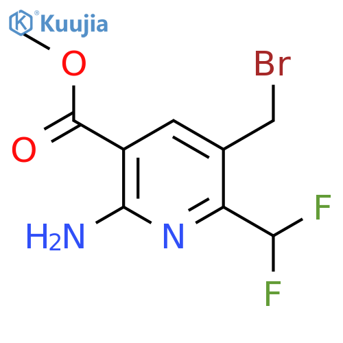 Methyl 2-amino-5-(bromomethyl)-6-(difluoromethyl)pyridine-3-carboxylate structure