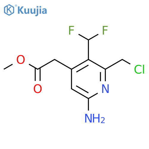 Methyl 6-amino-2-(chloromethyl)-3-(difluoromethyl)pyridine-4-acetate structure