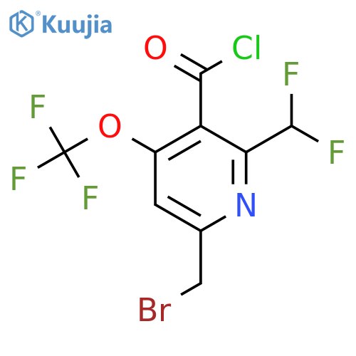 6-(Bromomethyl)-2-(difluoromethyl)-4-(trifluoromethoxy)pyridine-3-carbonyl chloride structure