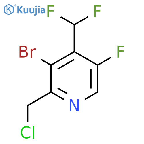3-Bromo-2-(chloromethyl)-4-(difluoromethyl)-5-fluoropyridine structure