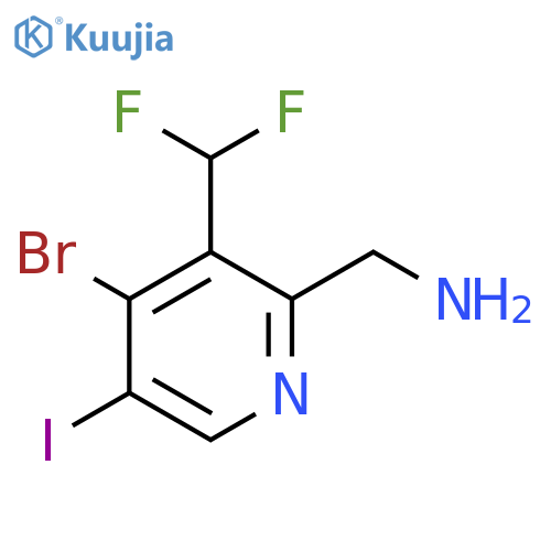 2-(Aminomethyl)-4-bromo-3-(difluoromethyl)-5-iodopyridine structure