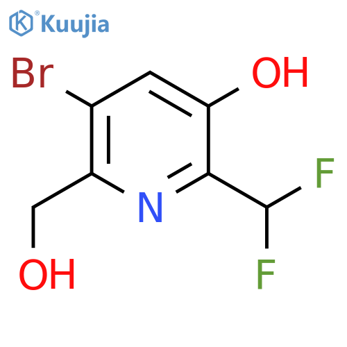 5-Bromo-2-(difluoromethyl)-3-hydroxypyridine-6-methanol structure