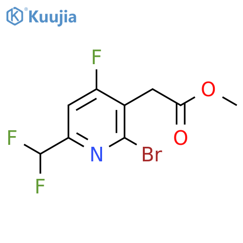Methyl 2-bromo-6-(difluoromethyl)-4-fluoropyridine-3-acetate structure