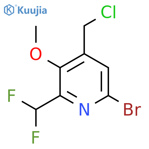 6-Bromo-4-(chloromethyl)-2-(difluoromethyl)-3-methoxypyridine structure