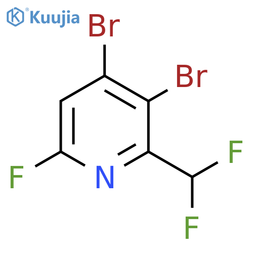 3,4-Dibromo-2-(difluoromethyl)-6-fluoropyridine structure