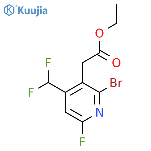 Ethyl 2-bromo-4-(difluoromethyl)-6-fluoropyridine-3-acetate structure