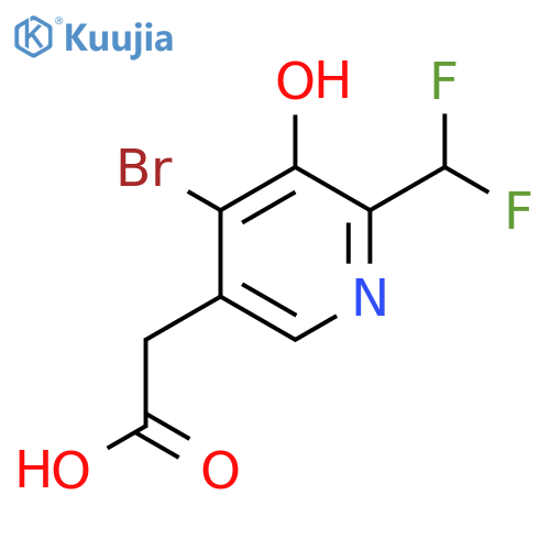 4-Bromo-2-(difluoromethyl)-3-hydroxypyridine-5-acetic acid structure