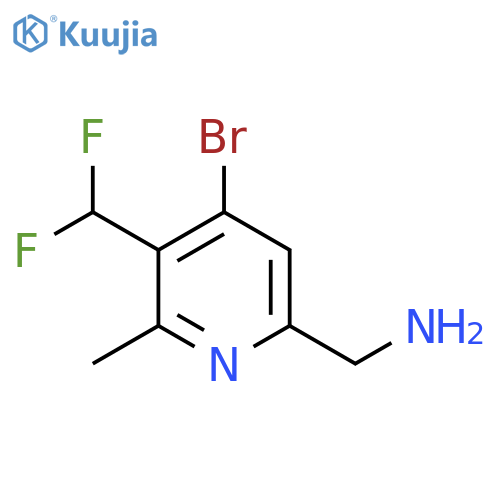 6-(Aminomethyl)-4-bromo-3-(difluoromethyl)-2-methylpyridine structure