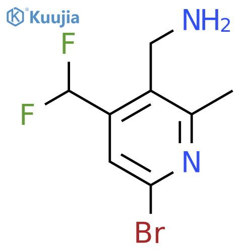 3-(Aminomethyl)-6-bromo-4-(difluoromethyl)-2-methylpyridine structure