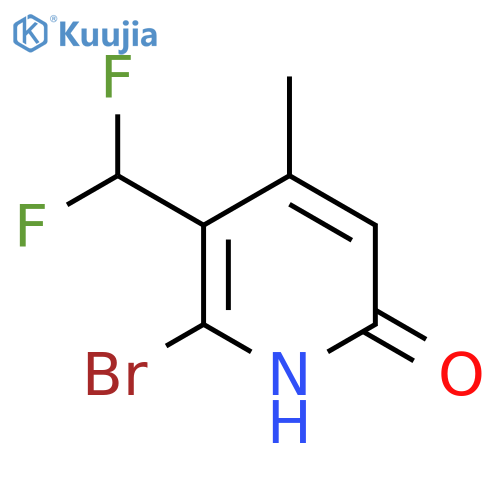 2-Bromo-3-(difluoromethyl)-6-hydroxy-4-methylpyridine structure