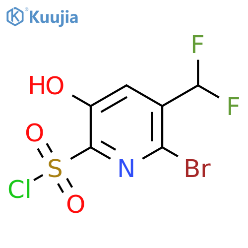 2-Bromo-3-(difluoromethyl)-5-hydroxypyridine-6-sulfonyl chloride structure
