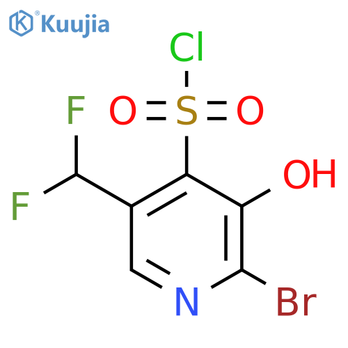 2-Bromo-5-(difluoromethyl)-3-hydroxypyridine-4-sulfonyl chloride structure