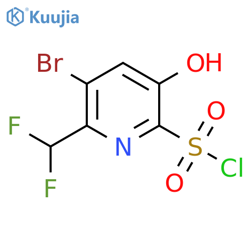 3-Bromo-2-(difluoromethyl)-5-hydroxypyridine-6-sulfonyl chloride structure