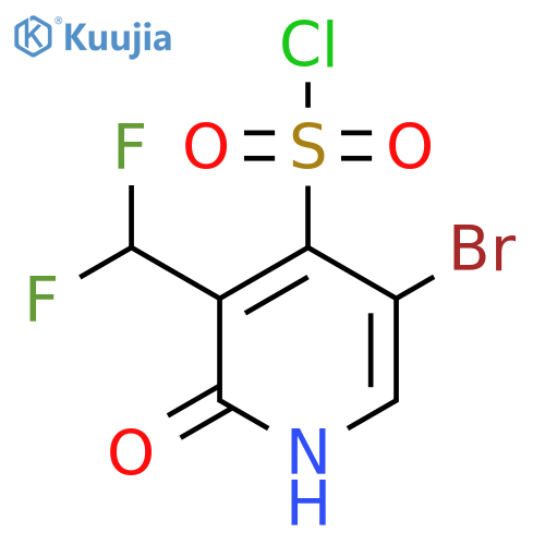 5-Bromo-3-(difluoromethyl)-2-hydroxypyridine-4-sulfonyl chloride structure