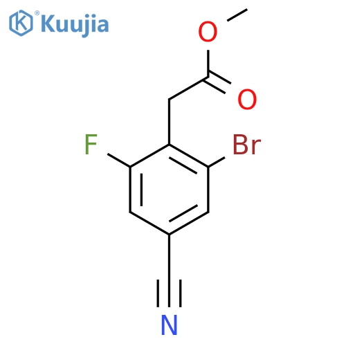 Methyl 2-bromo-4-cyano-6-fluorophenylacetate structure