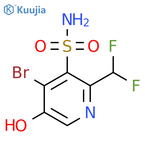 4-Bromo-2-(difluoromethyl)-5-hydroxypyridine-3-sulfonamide structure