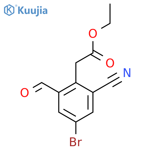 Ethyl 4-bromo-2-cyano-6-formylphenylacetate structure