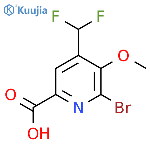 2-Bromo-4-(difluoromethyl)-3-methoxypyridine-6-carboxylic acid structure