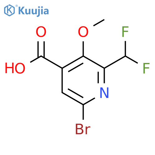 6-Bromo-2-(difluoromethyl)-3-methoxypyridine-4-carboxylic acid structure