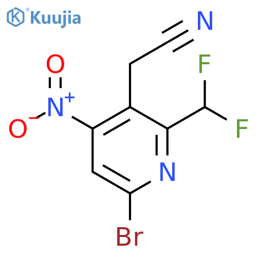 6-Bromo-2-(difluoromethyl)-4-nitropyridine-3-acetonitrile structure