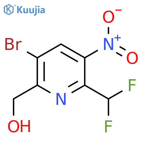 5-Bromo-2-(difluoromethyl)-3-nitropyridine-6-methanol structure