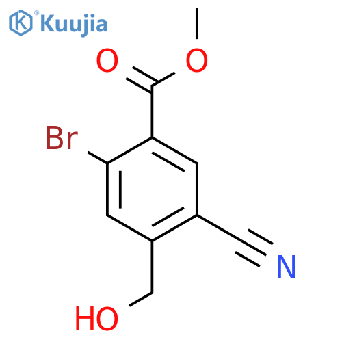 Methyl 2-bromo-5-cyano-4-(hydroxymethyl)benzoate structure