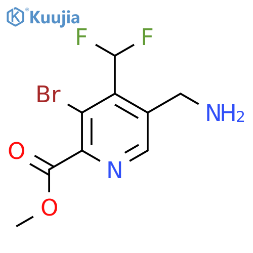 Methyl 5-(aminomethyl)-3-bromo-4-(difluoromethyl)pyridine-2-carboxylate structure