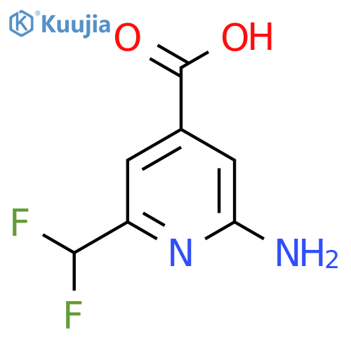 2-Amino-6-(difluoromethyl)pyridine-4-carboxylic acid structure