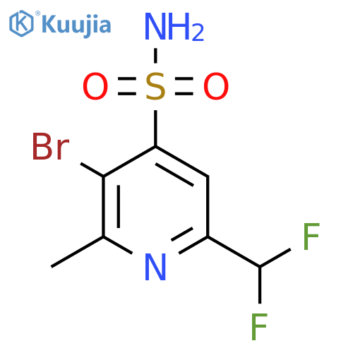 3-Bromo-6-(difluoromethyl)-2-methylpyridine-4-sulfonamide structure