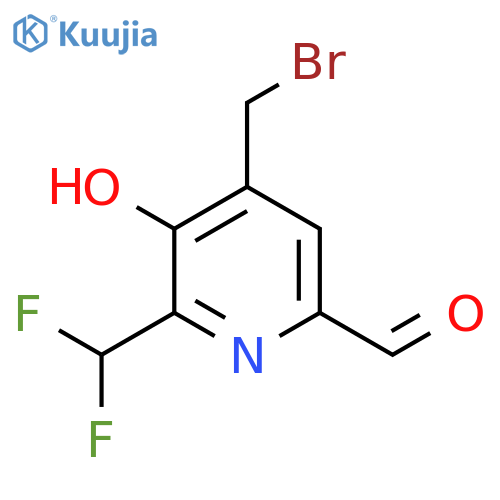 4-(Bromomethyl)-2-(difluoromethyl)-3-hydroxypyridine-6-carboxaldehyde structure