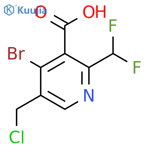 4-Bromo-5-(chloromethyl)-2-(difluoromethyl)pyridine-3-carboxylic acid structure