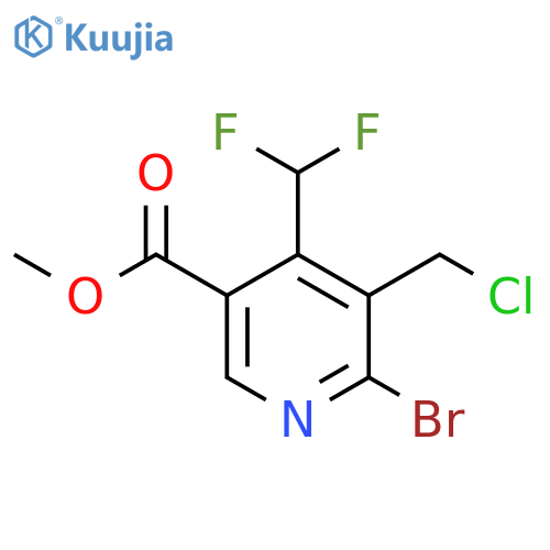 Methyl 2-bromo-3-(chloromethyl)-4-(difluoromethyl)pyridine-5-carboxylate structure