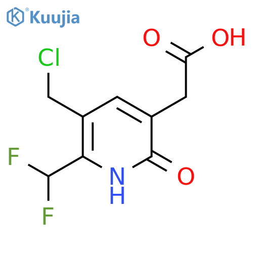 3-(Chloromethyl)-2-(difluoromethyl)-6-hydroxypyridine-5-acetic acid structure