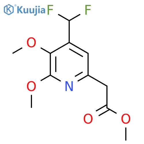 Methyl 4-(difluoromethyl)-2,3-dimethoxypyridine-6-acetate structure