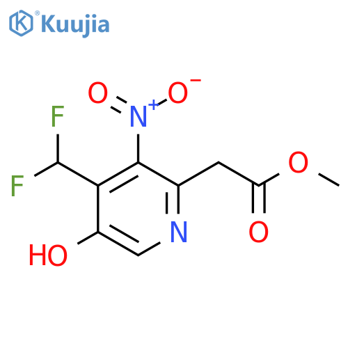 Methyl 4-(difluoromethyl)-5-hydroxy-3-nitropyridine-2-acetate structure