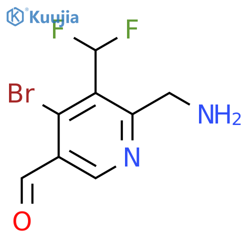2-(Aminomethyl)-4-bromo-3-(difluoromethyl)pyridine-5-carboxaldehyde structure