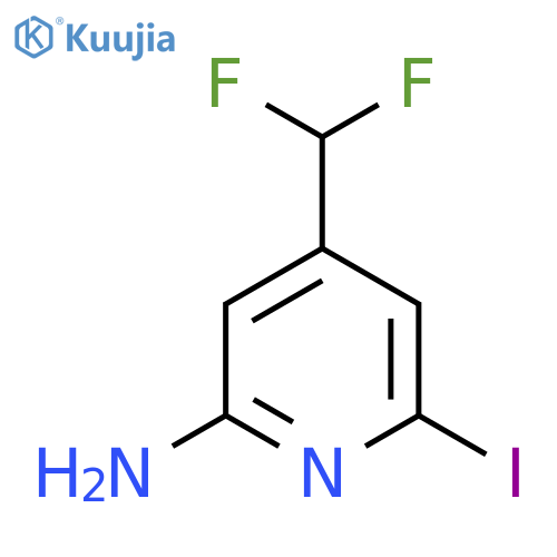 2-Amino-4-(difluoromethyl)-6-iodopyridine structure