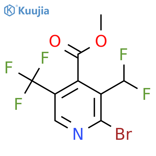 Methyl 2-bromo-3-(difluoromethyl)-5-(trifluoromethyl)pyridine-4-carboxylate structure