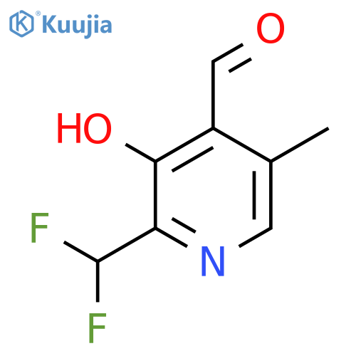 2-(Difluoromethyl)-3-hydroxy-5-methylpyridine-4-carboxaldehyde structure