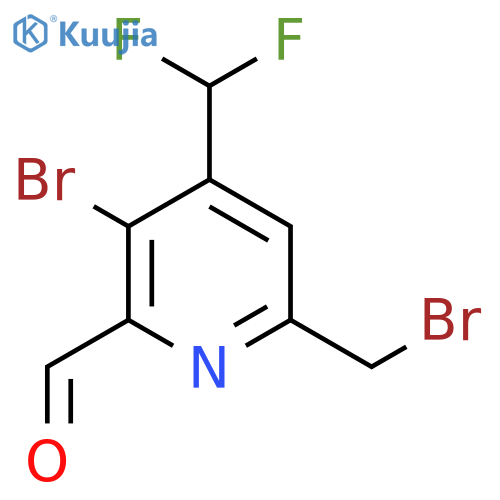 3-Bromo-6-(bromomethyl)-4-(difluoromethyl)pyridine-2-carboxaldehyde structure