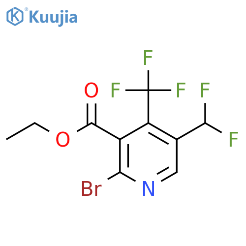 Ethyl 2-bromo-5-(difluoromethyl)-4-(trifluoromethyl)pyridine-3-carboxylate structure