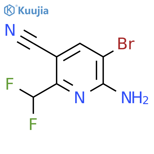 2-Amino-3-bromo-5-cyano-6-(difluoromethyl)pyridine structure