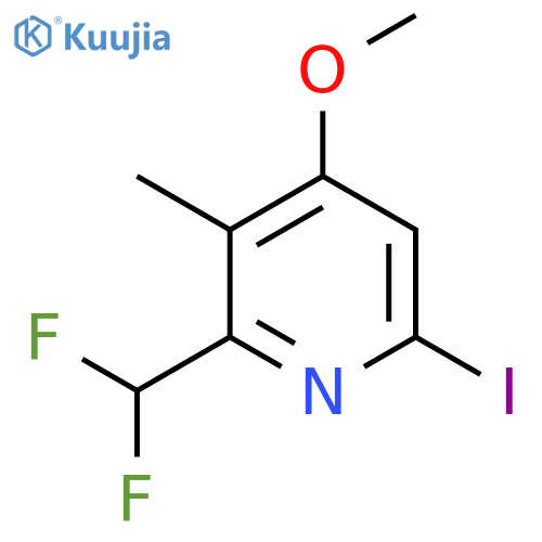 2-(Difluoromethyl)-6-iodo-4-methoxy-3-methylpyridine structure